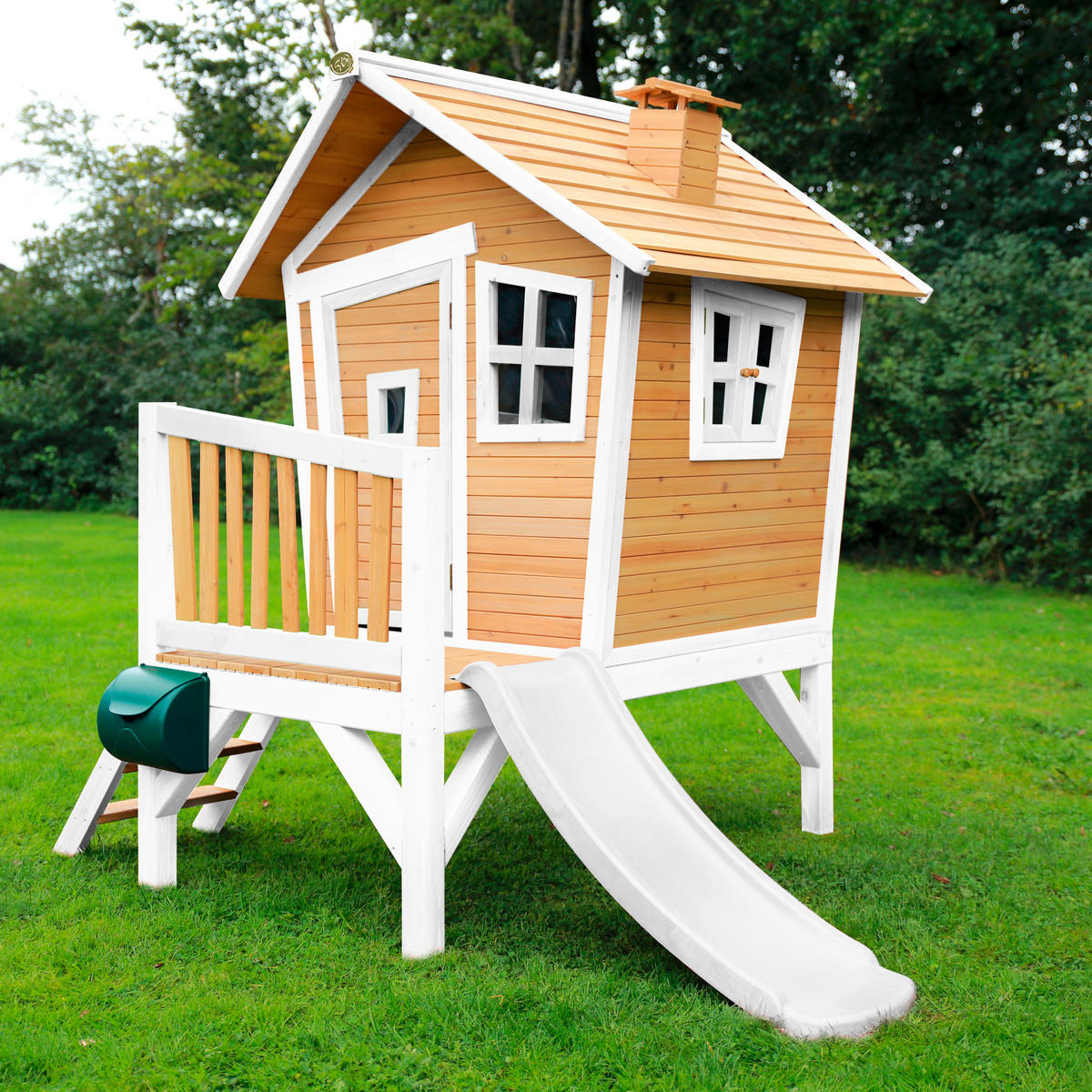 AXI Spielhaus Robin natur B/H/T: ca. 264x203x177 cm Robin - weiß/natur (264,00/203,00/177,00cm) - AXI
