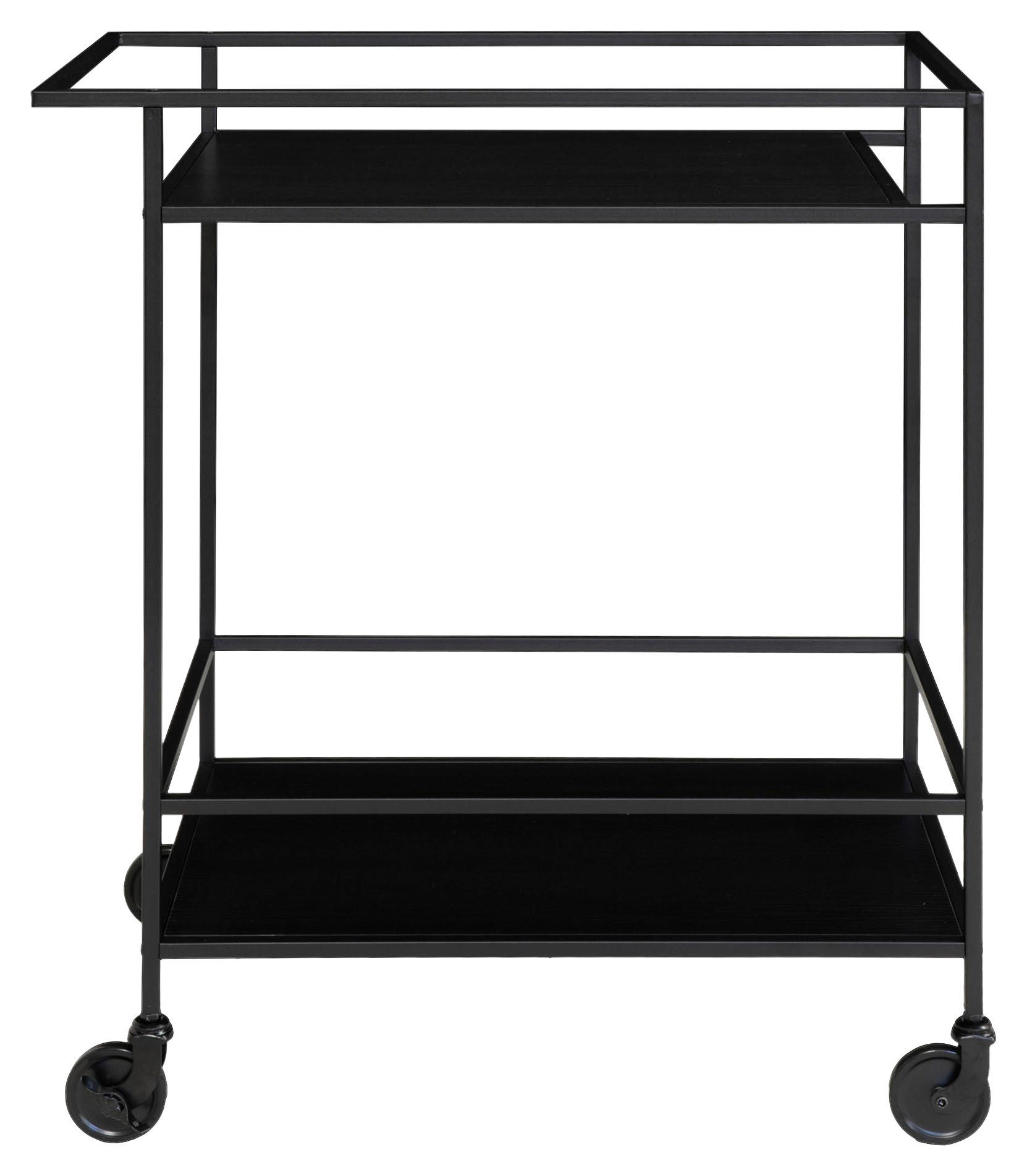 Servierwagen Vita schwarz Melamin B/H/L: ca. 68x79x40 cm Vita - schwarz (40,00/68,00/79,00cm)
