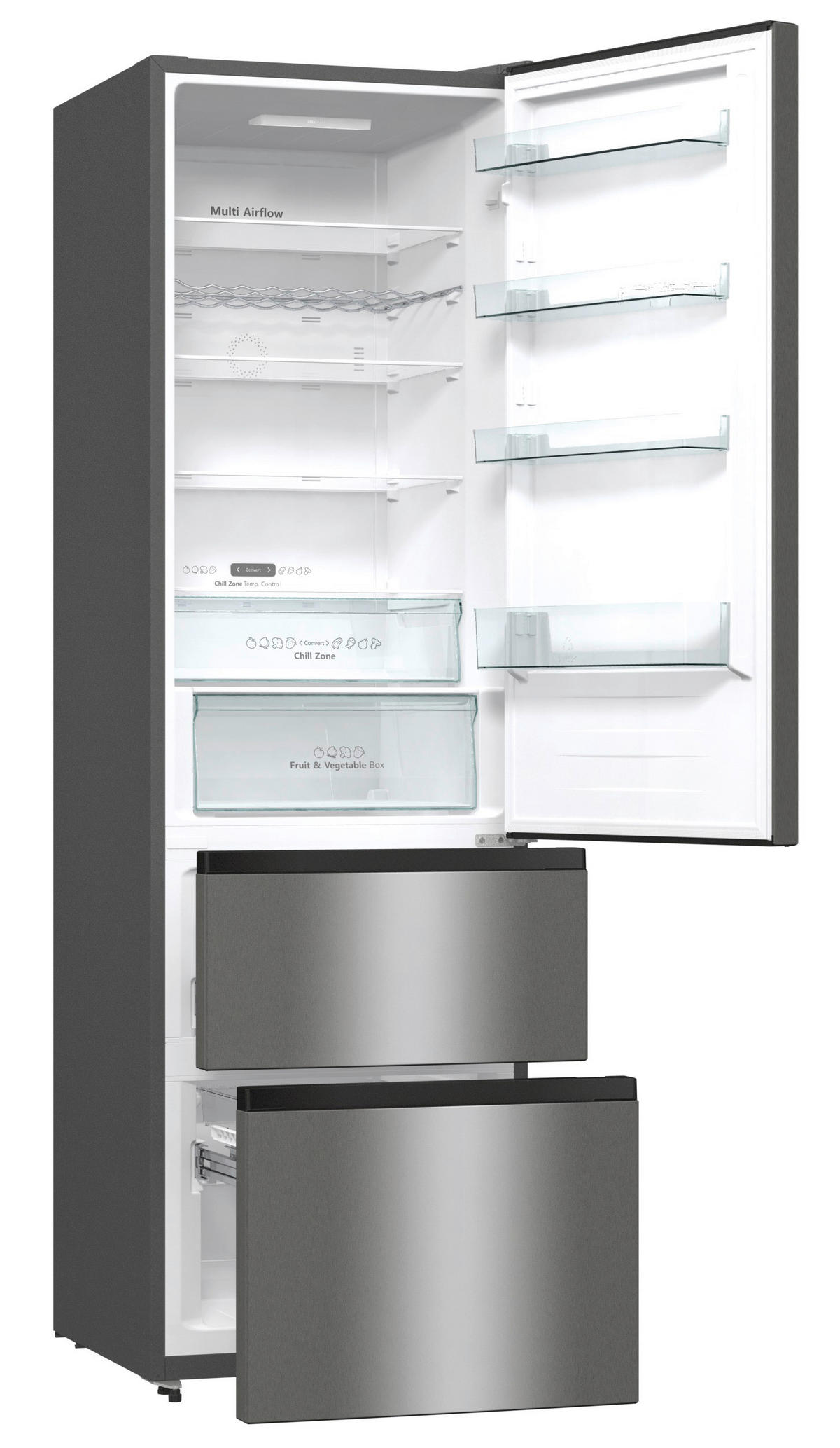 Hisense Kühl-/Gefrierkombination RM469N4ACD Silbergrau Kühl-Gefrierkombi RM469N4ACD - Silbergrau - Hisense