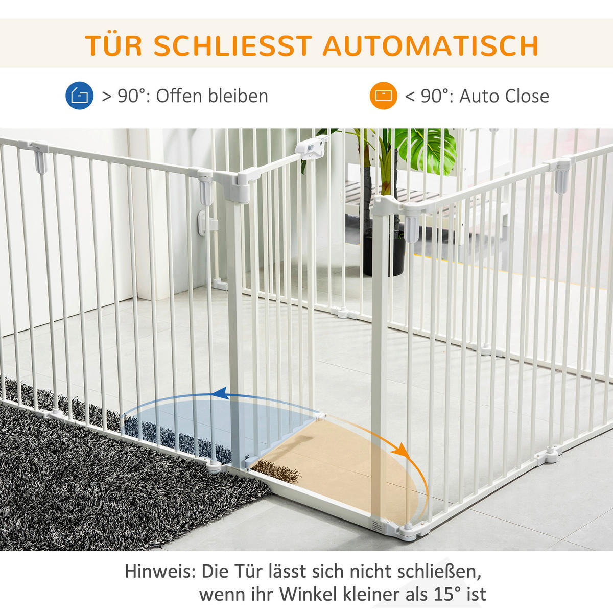 PawHut Hunde Absperrgitter Hunde Absperrgitter - (482,50/2,00/76,00cm) - PawHut
