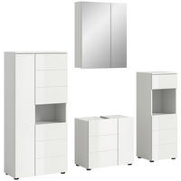 Badezimmer-Set VIRA weiß weiß Hochglanz B/H/T: ca. 188x190x34 cm VIRA - weiß (188,00/190,00/34,00cm) - xonox.home