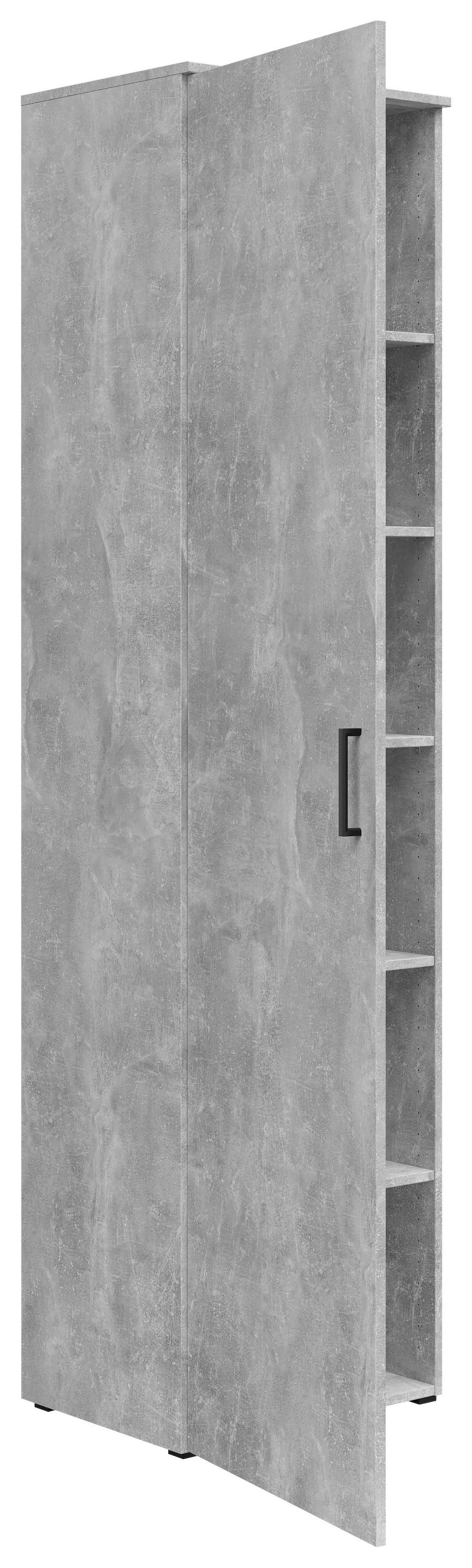 Schrank Multi-Stauraum Typ 51 Beton Optik B/H/T: ca. 50x195x40 cm Multi-Stauraum Typ 51 - Beton (50,00/195,00/40,00cm)