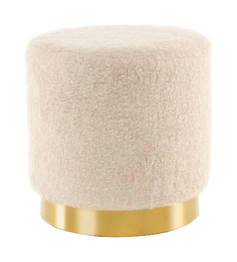 Kayoom Hocker GIPSY 425 elfenbein B/H/T: ca. 35x35x35 cm GIPSY 425 - gold/elfenbein (35,00/35,00/35,00cm) - Kayoom