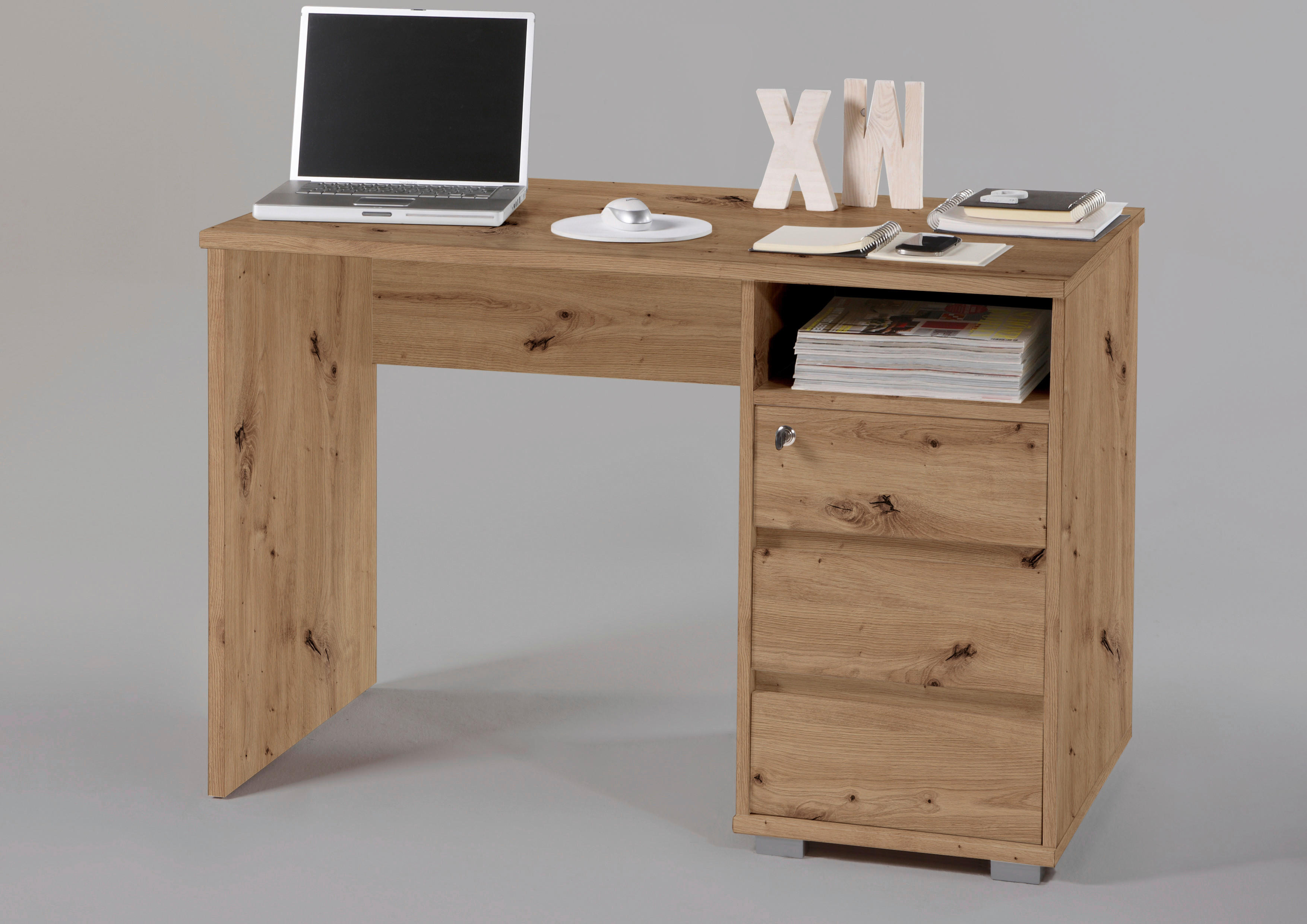 Schreibtisch Primus Eiche Artisan Nachbildung B/H/T: ca. 110x75x65 cm Primus - Eiche (110,00/75,00/65,00cm)
