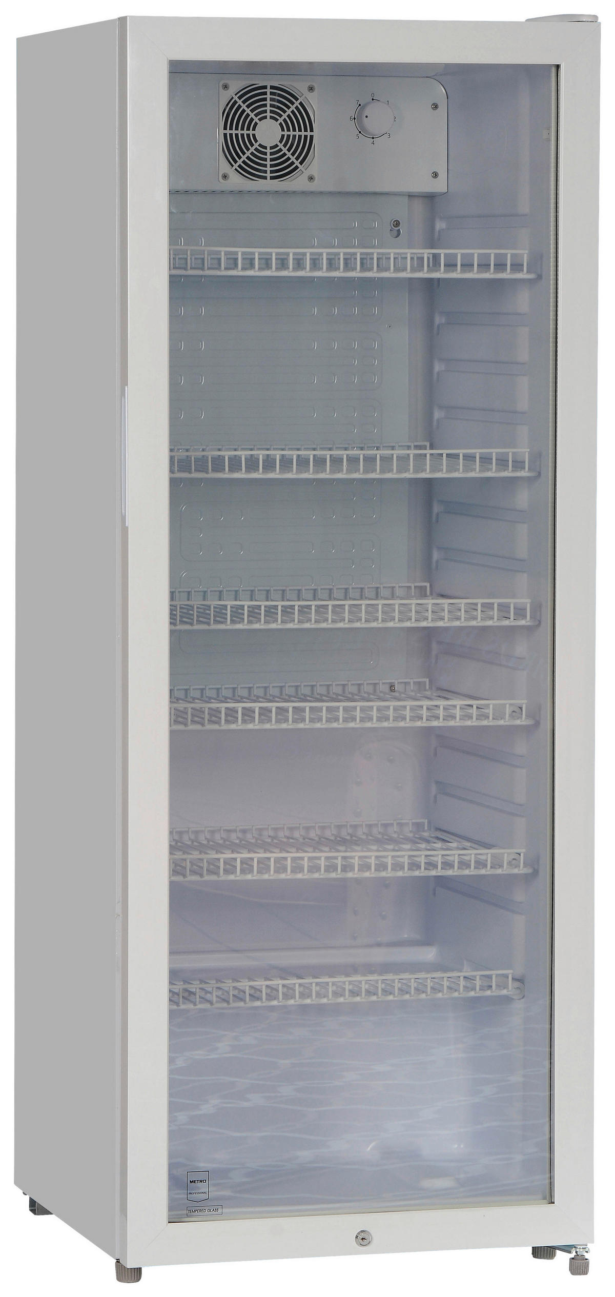 POCOline Glastürkühlschrank GTK 140-237 weiß B/H/T: ca. 54x140x55