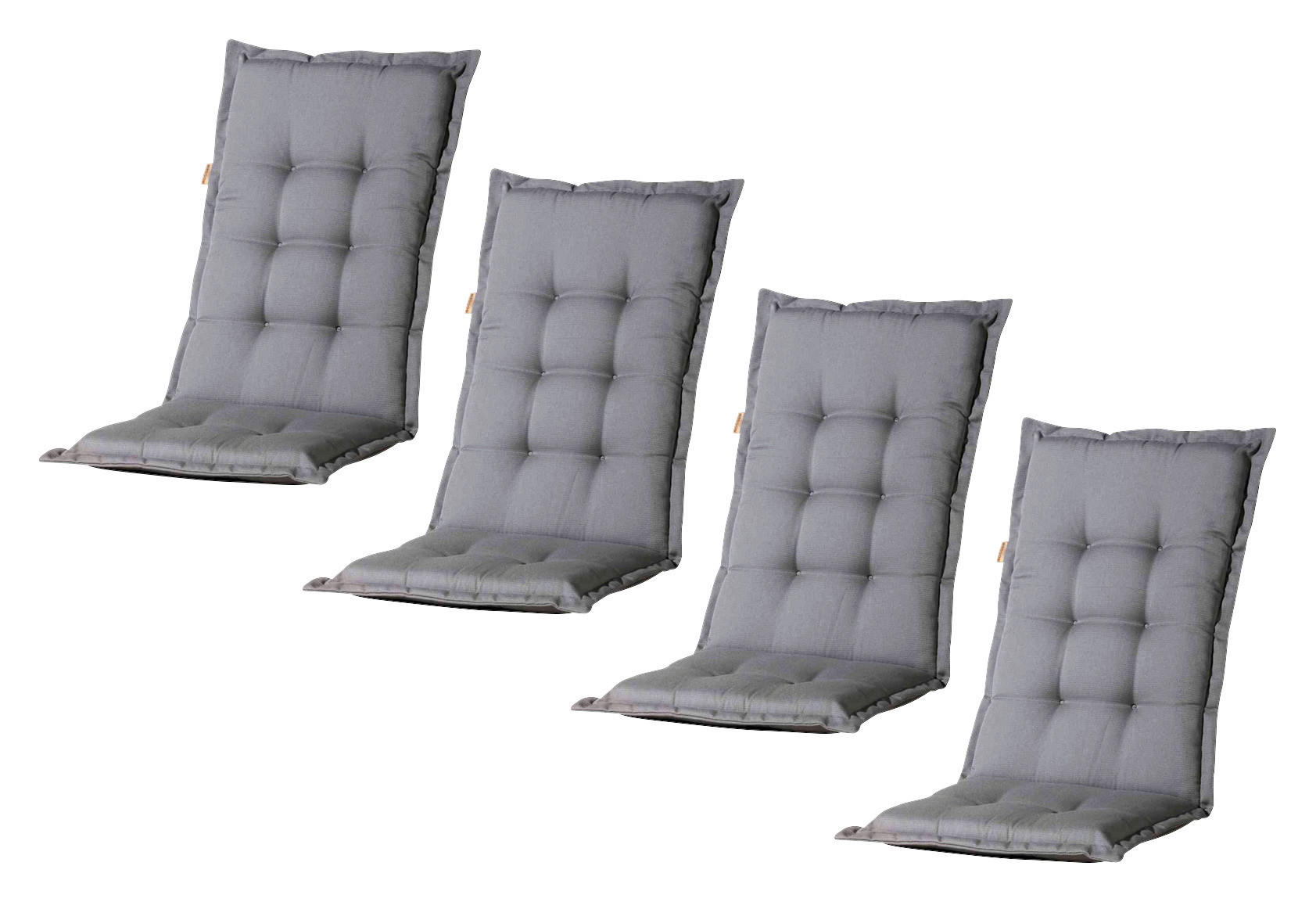 Madison Auflage Panama grau Polyester B/H/L: ca. 123x8x50 cm 4er Set