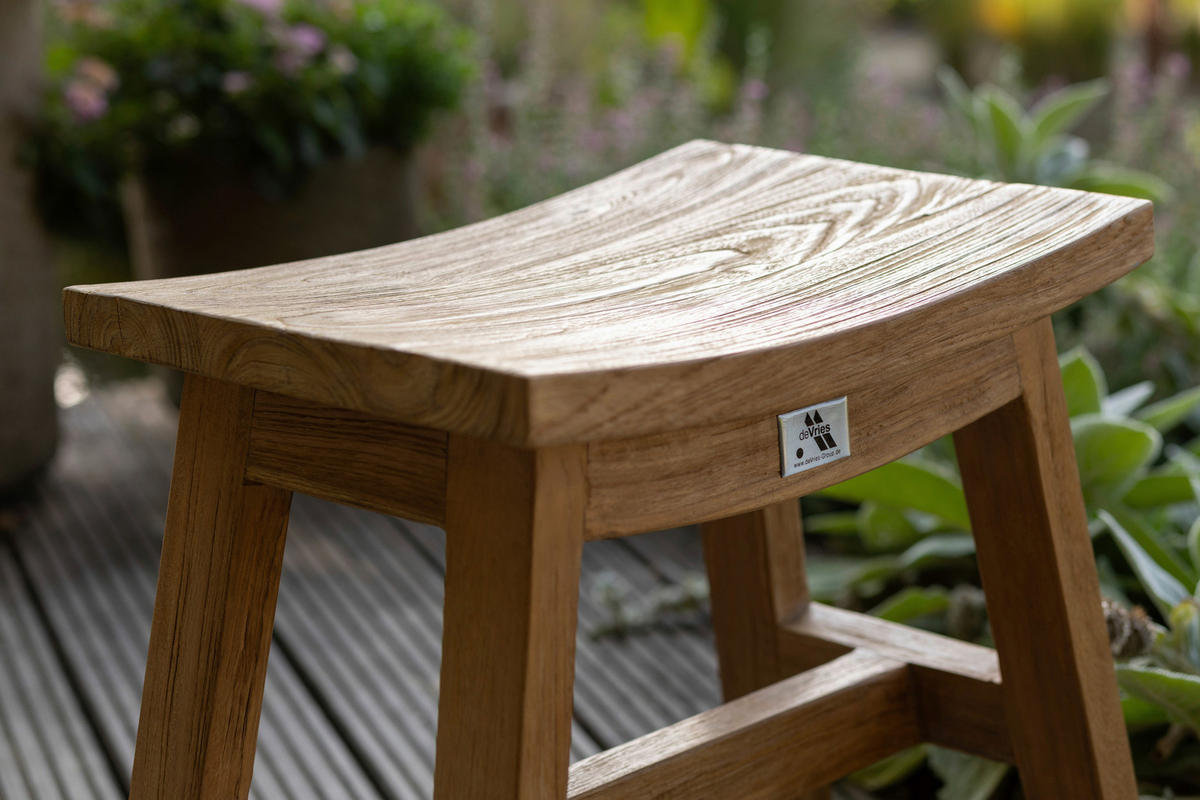 deVries Hocker teak B/H/L: ca. 45x33x50 cm Hocker - teak (50,00/45,00/33,00cm) - deVries