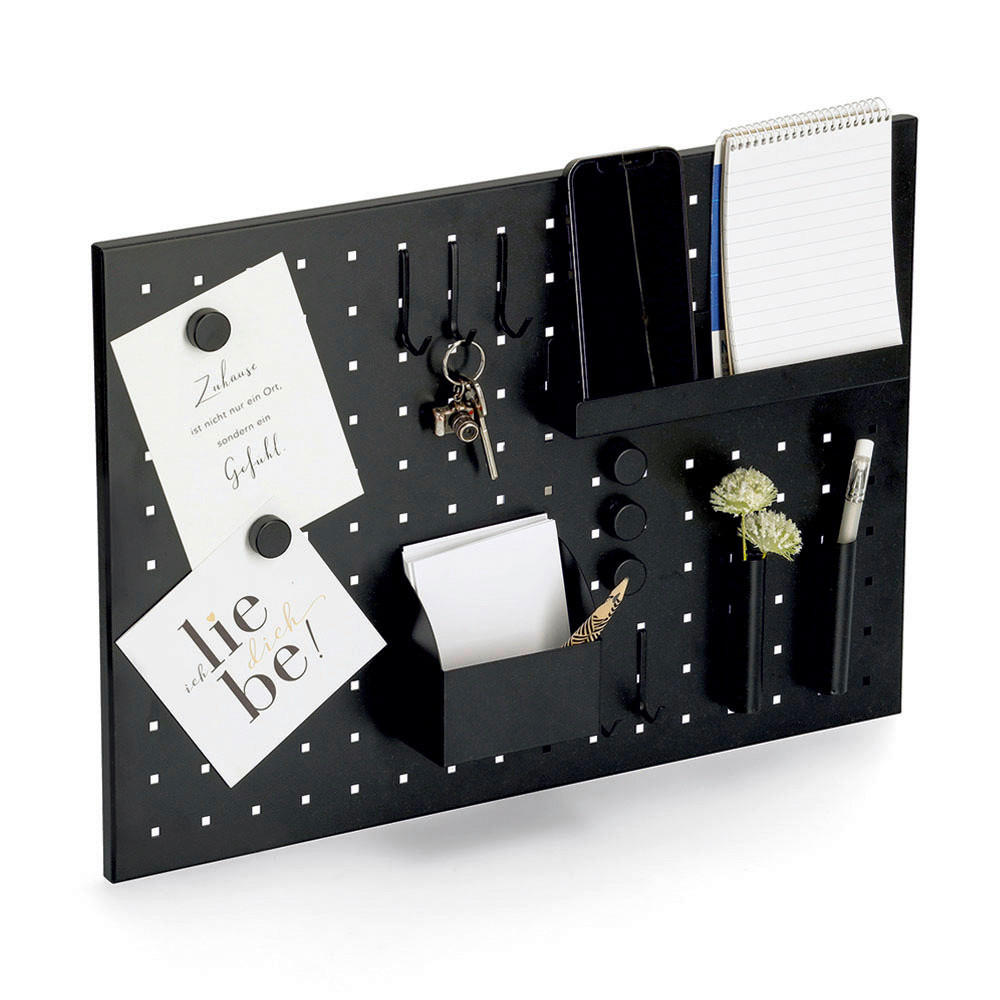 Zeller Memoboard Memoboard_mit_Utensilien - schwarz (50,00/35,00/15,00cm) - Zeller