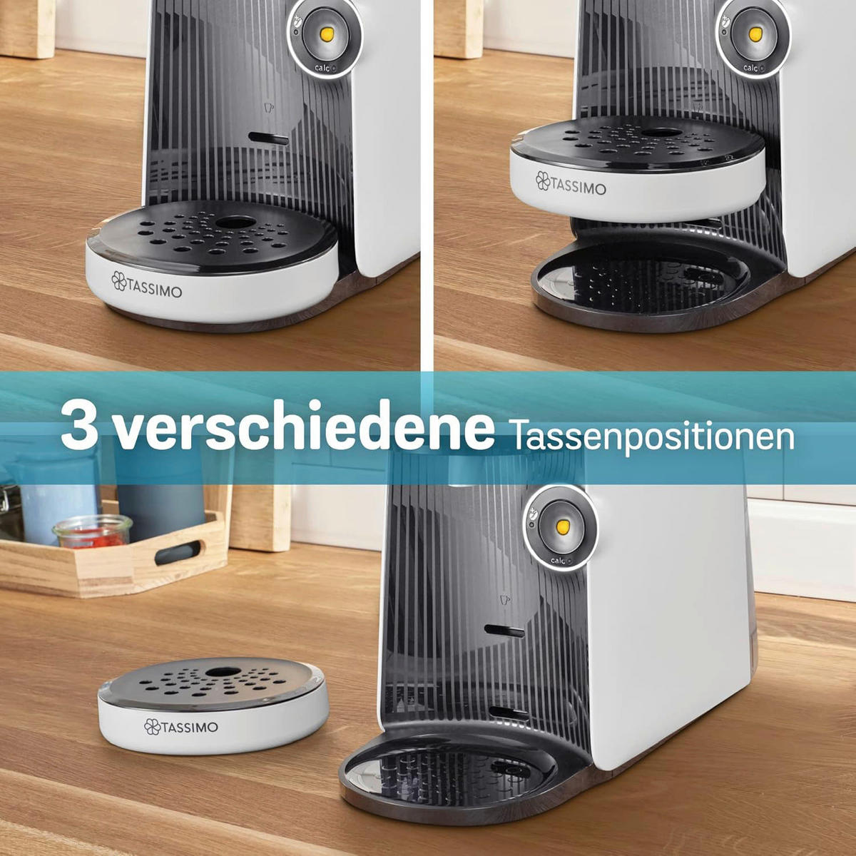 Bosch Kapselmaschine Tassimo Finesse TAS16B4 weiß Kunststoff B/H/T: ca. 15,7x26,5x36,6 cm Tassimo Finesse - weiß/grau (15,70/26,50/36,60cm) - Bosch