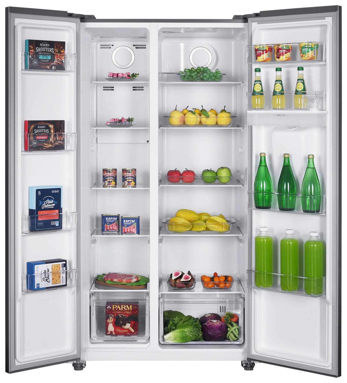 PKM Side-by-Side SBS505DNFWDDIX silber B/H/T: ca. 90x177x66 cm Side-by-Side SBS505DNFWDDIX - silber (90,00/177,00/66,00cm) - PKM