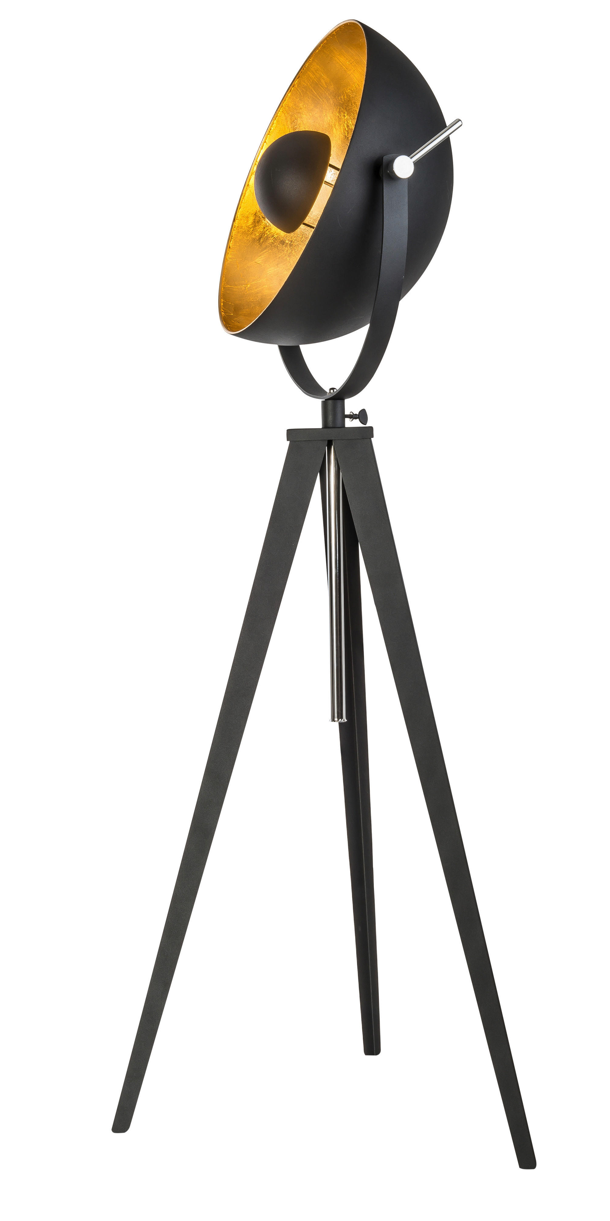 GLOBO Stehleuchte BOWY 40150145X gold schwarz Metall H/D: ca. 168x63,5 cm 1 Brennstellen BOWY - gold/schwarz (63,50/168,00cm) - GLOBO