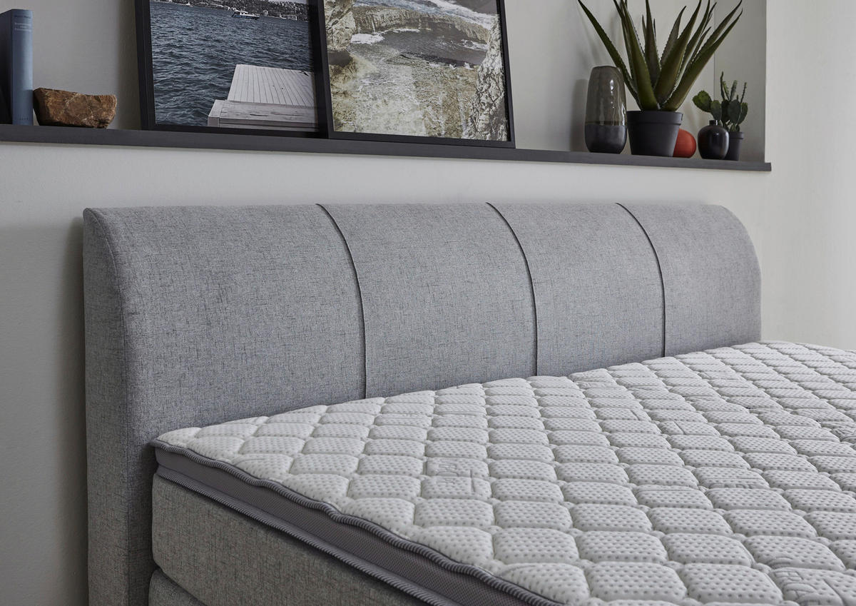 Boxspringbett Fire Silbergrau Liegefläche B/L: ca. 200x200 cm Fire - Silbergrau (208,00/106,00/216,00cm)