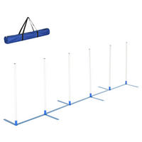 PawHut Hunde-Agility-Set blau Kunststoff B/H/L: ca. 60x94x305 cm Hunde-Agility-Set - blau/weiß (305,00/60,00/94,00cm) - PawHut