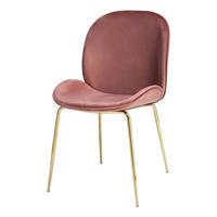 Stuhl Charlize 100 2er altrosa Microfaser B/H/T: ca. 48x87x59 cm Charlize 100 2er - messing/altrosa (48,00/87,00/59,00cm) - 360 Living