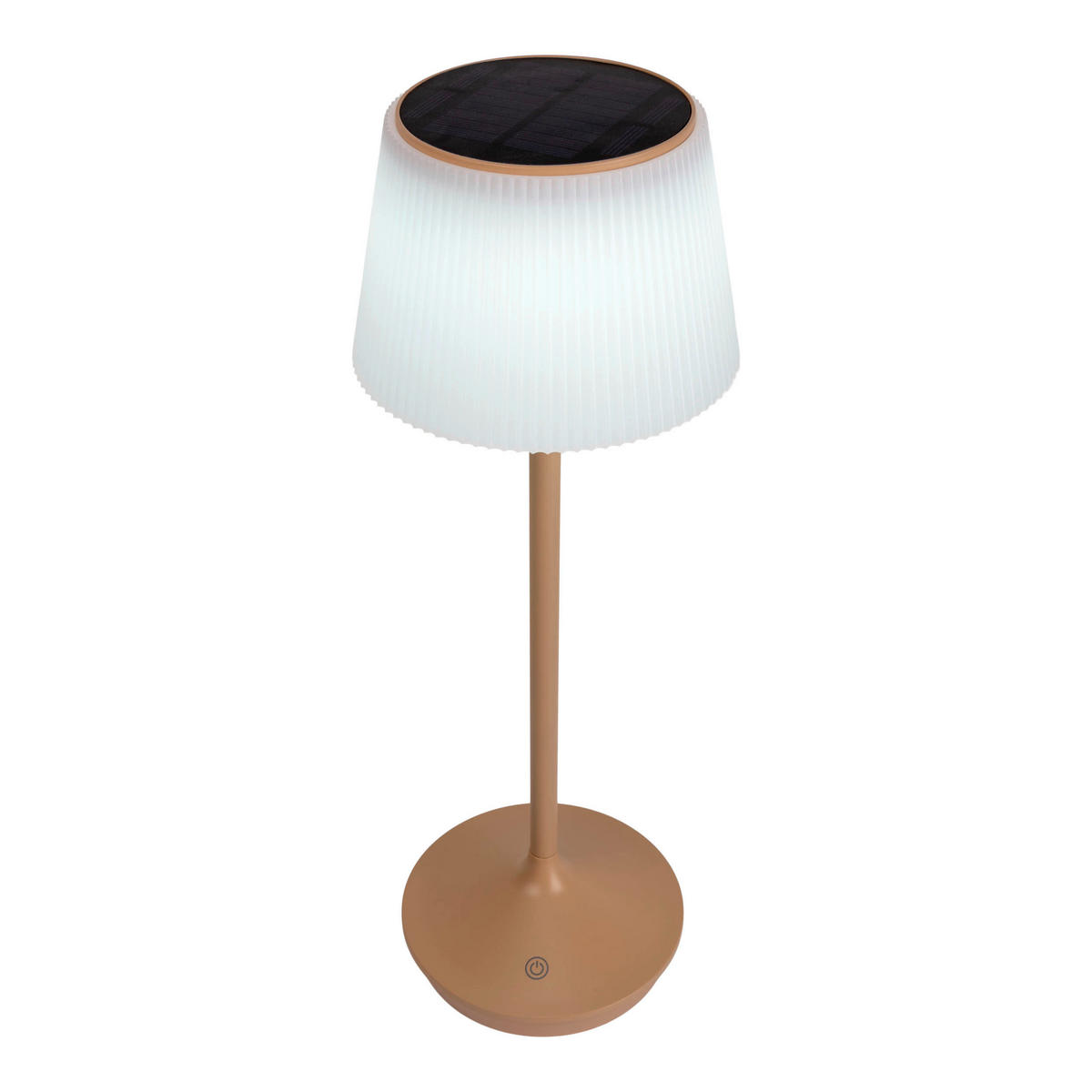 LED-Solar-Tischleuchte beige Kunststoff Metall B/H/T/D: ca. 13x38x13x13 cm EMMI - beige (13,00/38,00/13,00cm) - Näve Leuchten