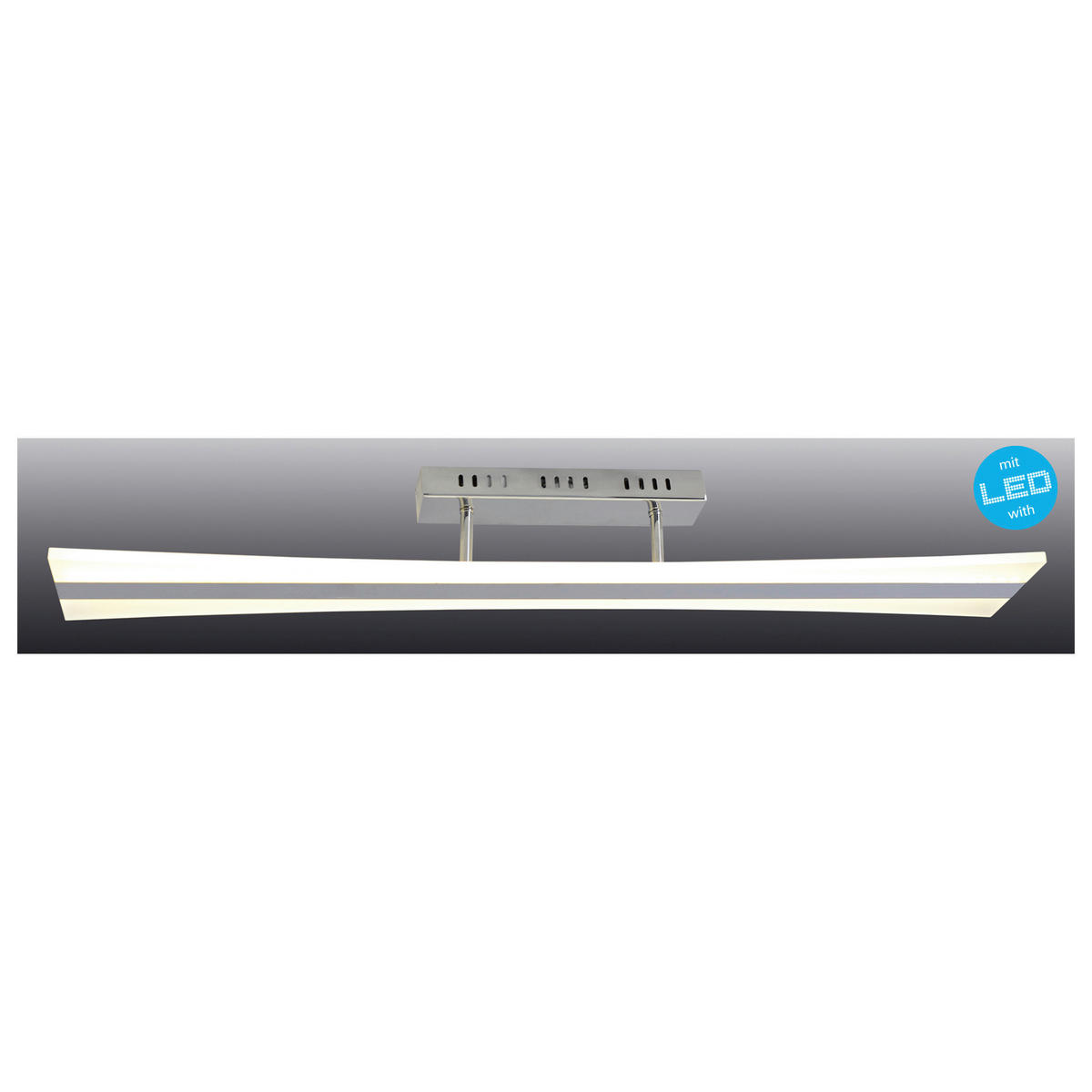 Näve Leuchten Deckenleuchte 1201650 silber Kunststoff Metall B/H/T: ca. 14x11,5x99,4 cm null 1 Brennstellen Tiara - silber (14,00/11,50/99,40cm) - Näve Leuchten