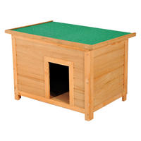 PawHut Hundehaus Hundehaus - natur/grün (85,00/58,00/58,00cm) - PawHut