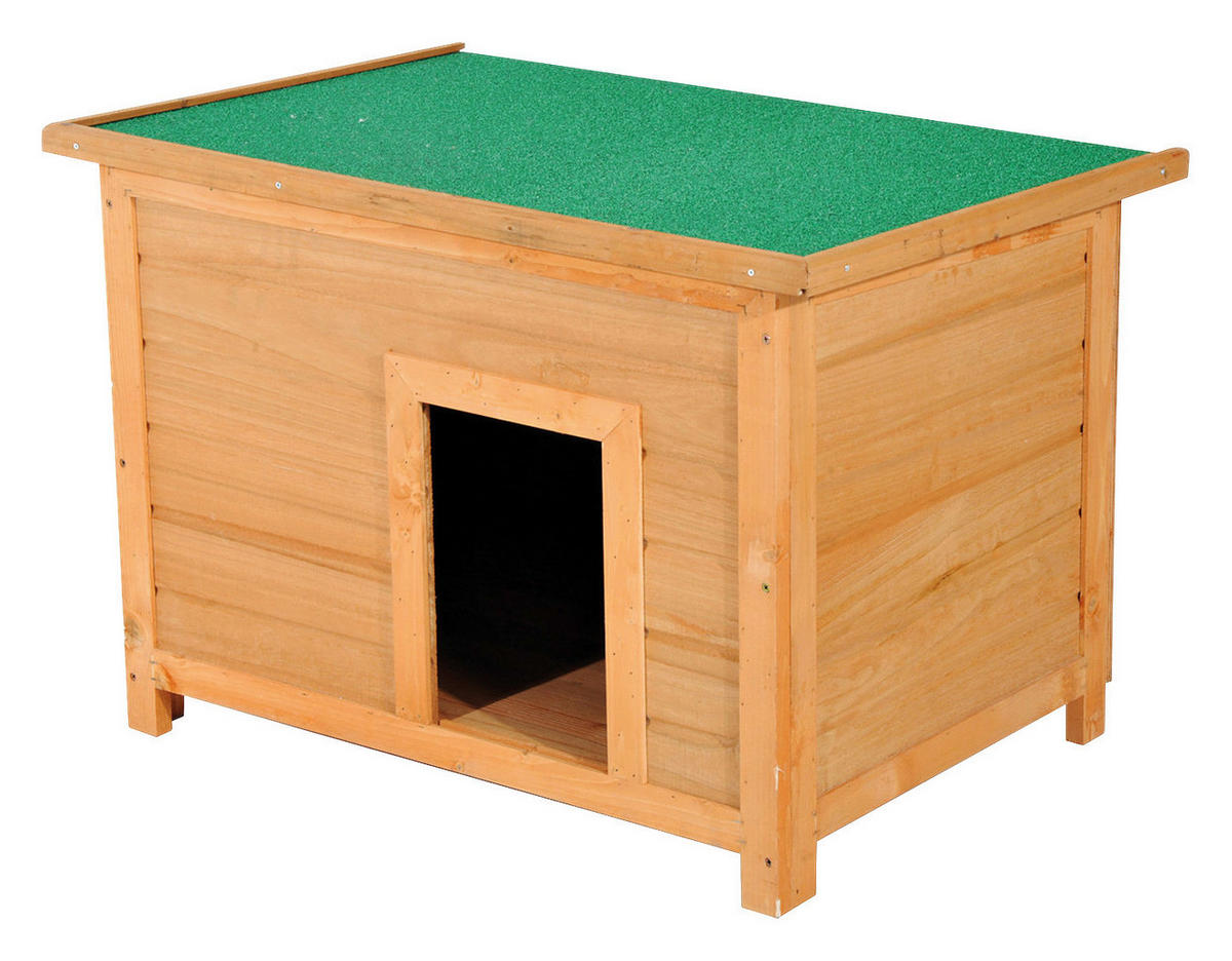 PawHut Hundehaus Hundehaus - natur/grün (85,00/58,00/58,00cm) - PawHut