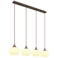 GLOBO Pendelleuchte kaffee Metall B/H/T: ca. 18x120x100 cm E27 4 Brennstellen MAXY - kaffee (18,00/120,00/100,00cm) - GLOBO