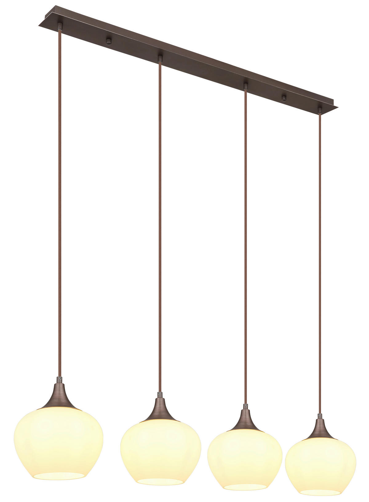GLOBO Pendelleuchte kaffee Metall B/H/T: ca. 18x120x100 cm E27 4 Brennstellen MAXY - kaffee (18,00/120,00/100,00cm) - GLOBO