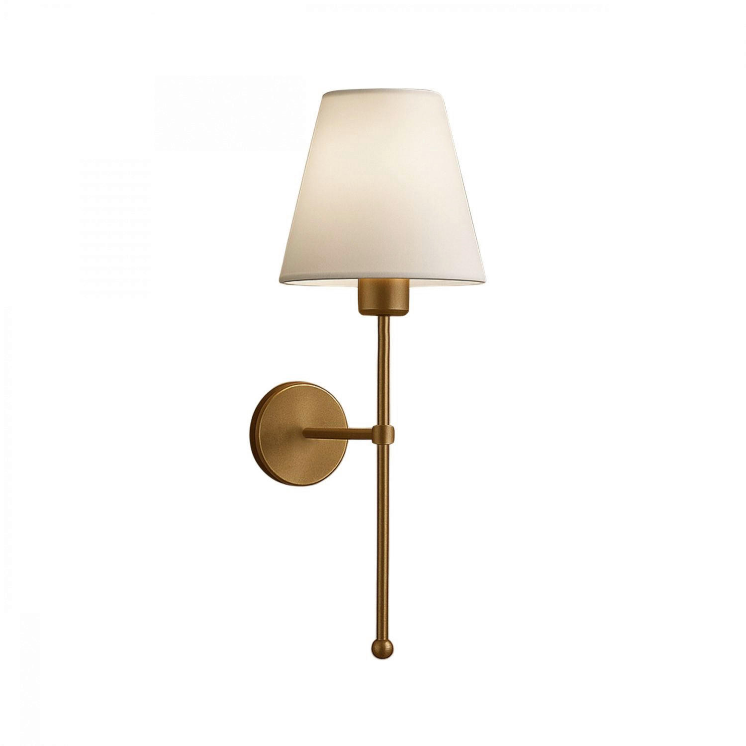 Opviq Wandleuchte gold creme Metall PVC B/H/L: ca. 13x50x13 cm E27 1 Brennstellen Wandleuchte_241968 - gold/creme (13,00/13,00/50,00cm) - Opviq