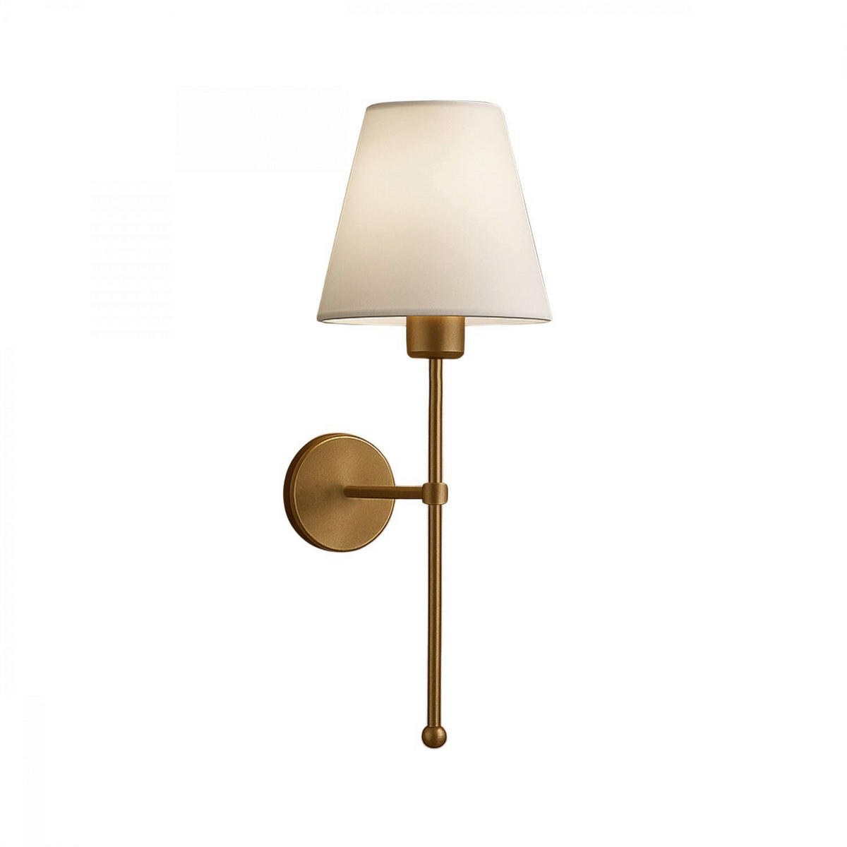 Opviq Wandleuchte gold creme Metall PVC B/H/L: ca. 13x50x13 cm E27 1 Brennstellen Wandleuchte_241968 - gold/creme (13,00/13,00/50,00cm) - Opviq