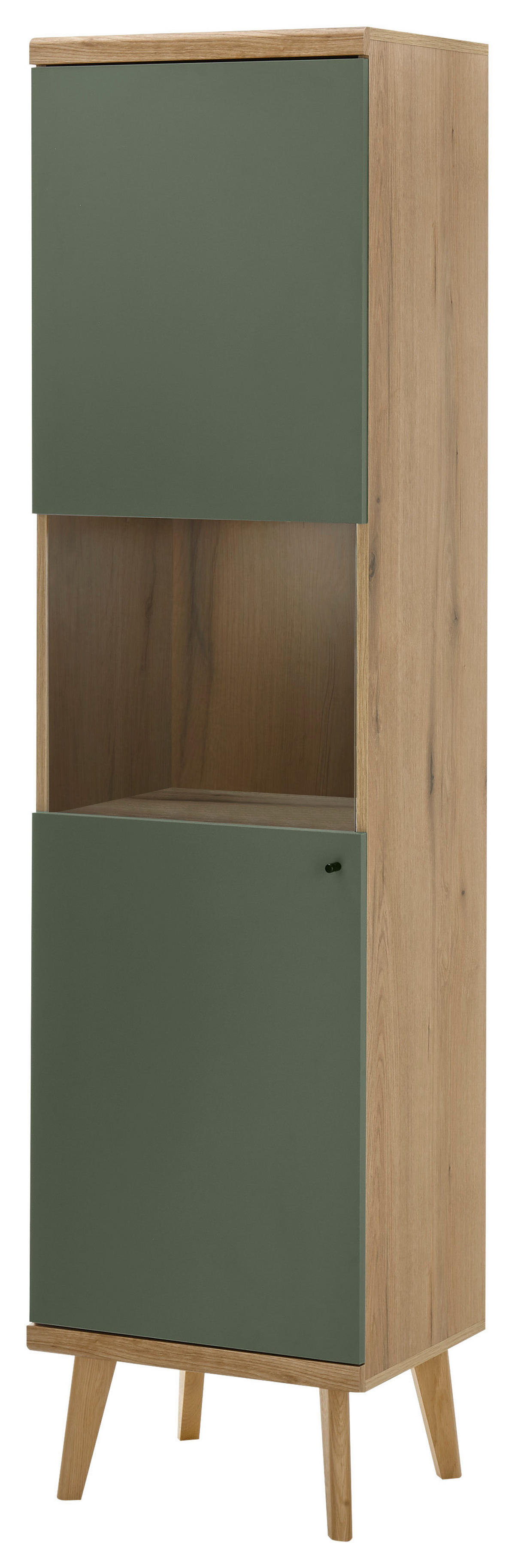 Vitrine Alva Eiche Evoke Coast Nachbildung salbei B/H/T: ca. 50x197x40 cm Alva - Eiche/salbei (50,00/197,00/40,00cm)