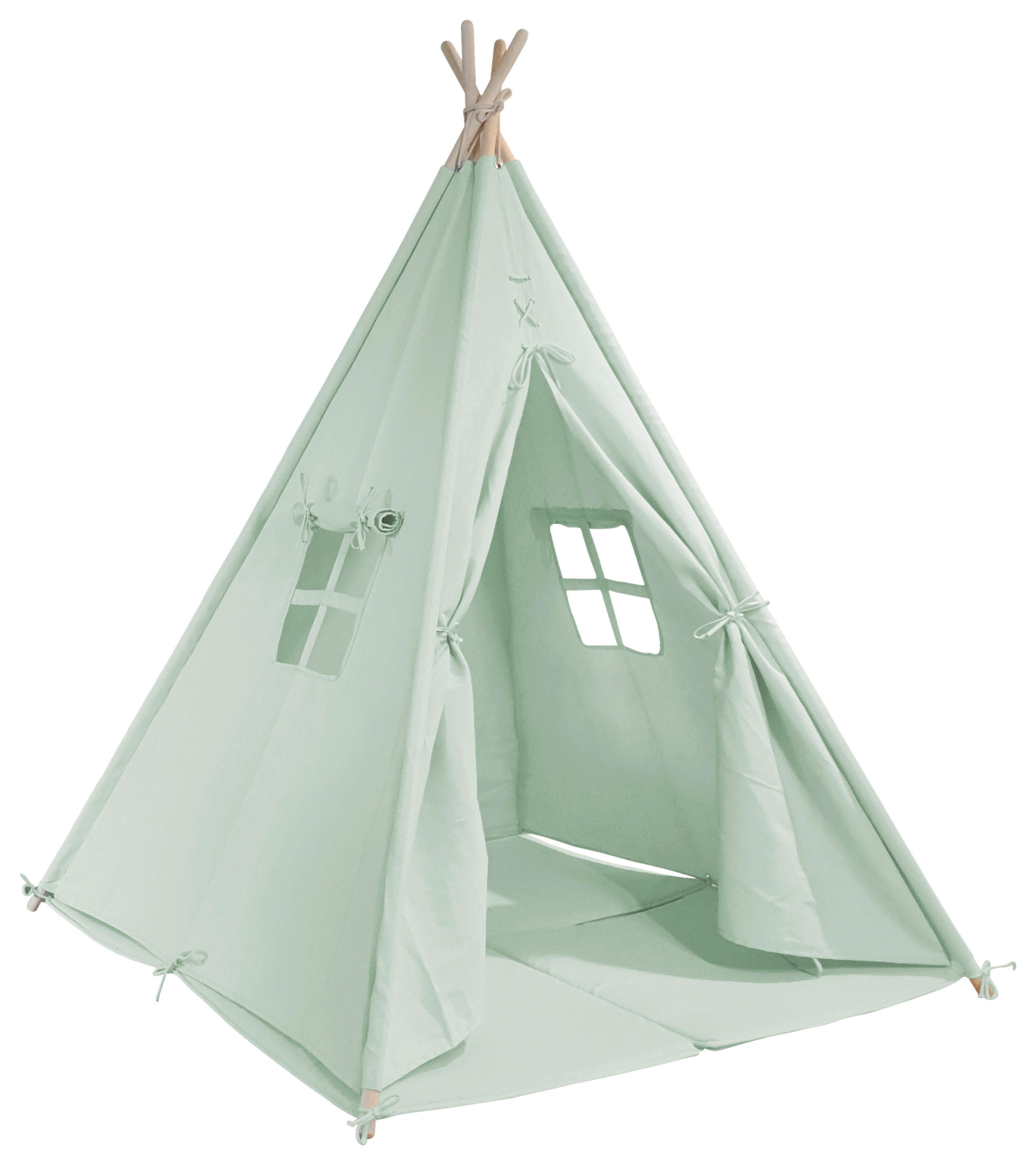 Sunny Kinder Tipi-Zelt Alba B/H/L: ca. 120x160x120 cm Alba - hellgrün (120,00/120,00/160,00cm) - Sunny