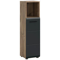 Schrank Ice Nox Oak Nachbildung schwarz matt B/H/T: ca. 30x110x30 cm Ice - schwarz (30,00/110,00/30,00cm) - xonox.home