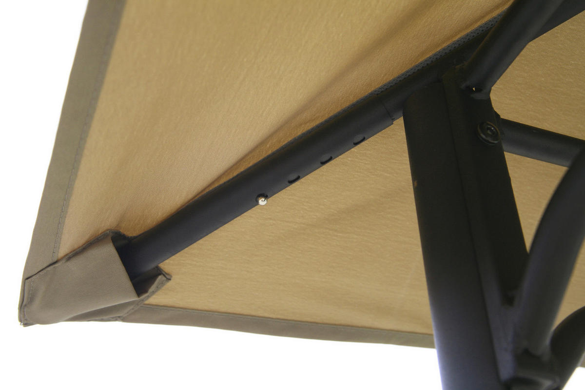 Grasekamp Pavillon Rimini Flex beige Stahl B/H/L: ca. 300x263x300 cm Rimini Flex - beige (300,00/300,00/263,00cm) - Grasekamp