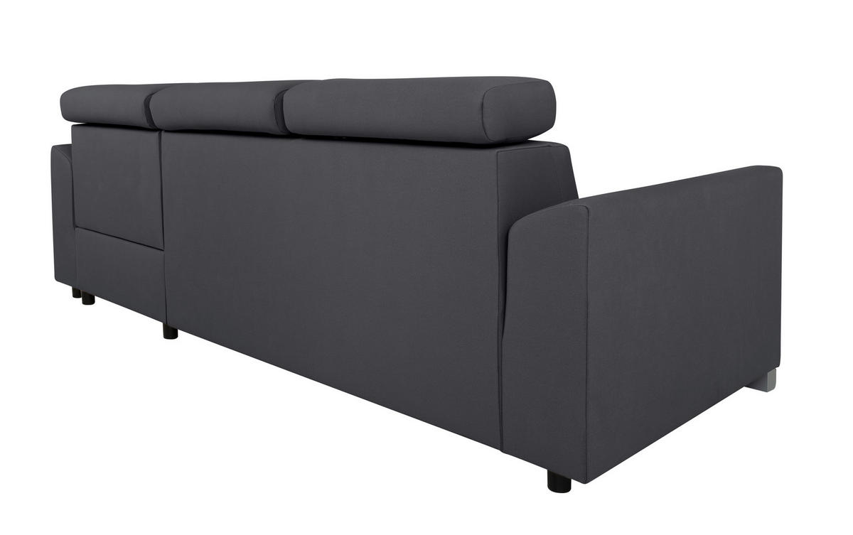 Ecksofa Evia Ashgrey Microfaser B/H/T: ca. 243x85x186 cm Evia - Ashgrey/silber (243,00/85,00/186,00cm)