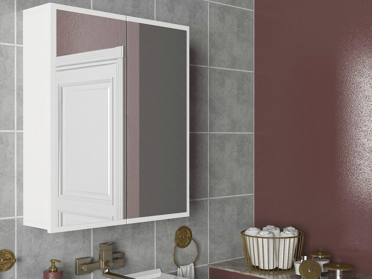 Hängeschrank Kayla weiß B/H/T: ca. 60x76,6x17 cm Kayla - weiß (60,00/76,60/17,00cm) - moebel17