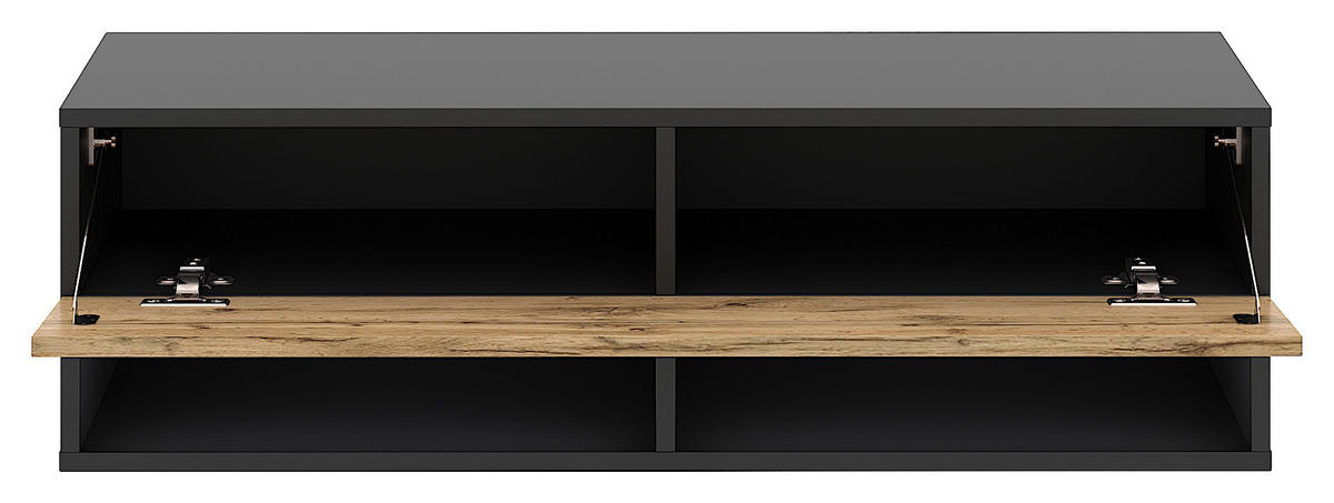 TV-Lowboard TV LOWBOARD DERBY 100 schwarz Eiche Wotan Nachbildung B/H/T: ca. 100x32,5x31,5 cm TV LOWBOARD DERBY 100 - Eiche/schwarz (100,00/32,50/31,50cm) - WIPMEB