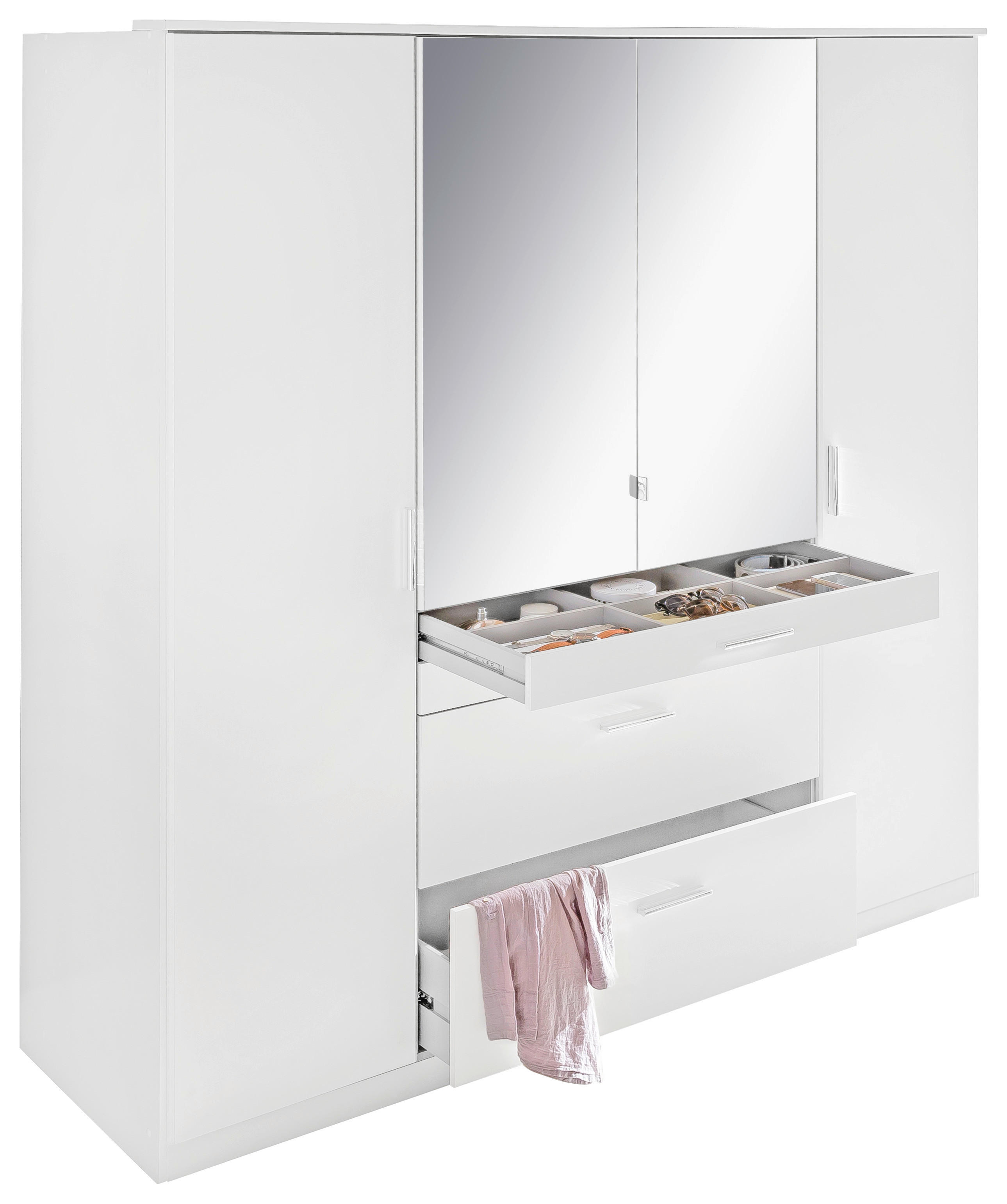 Kleiderschrank Aachen Alpinweiß B/H/T: ca. 180x198x58 cm Aachen - Alpinweiß (180,00/198,00/58,00cm)