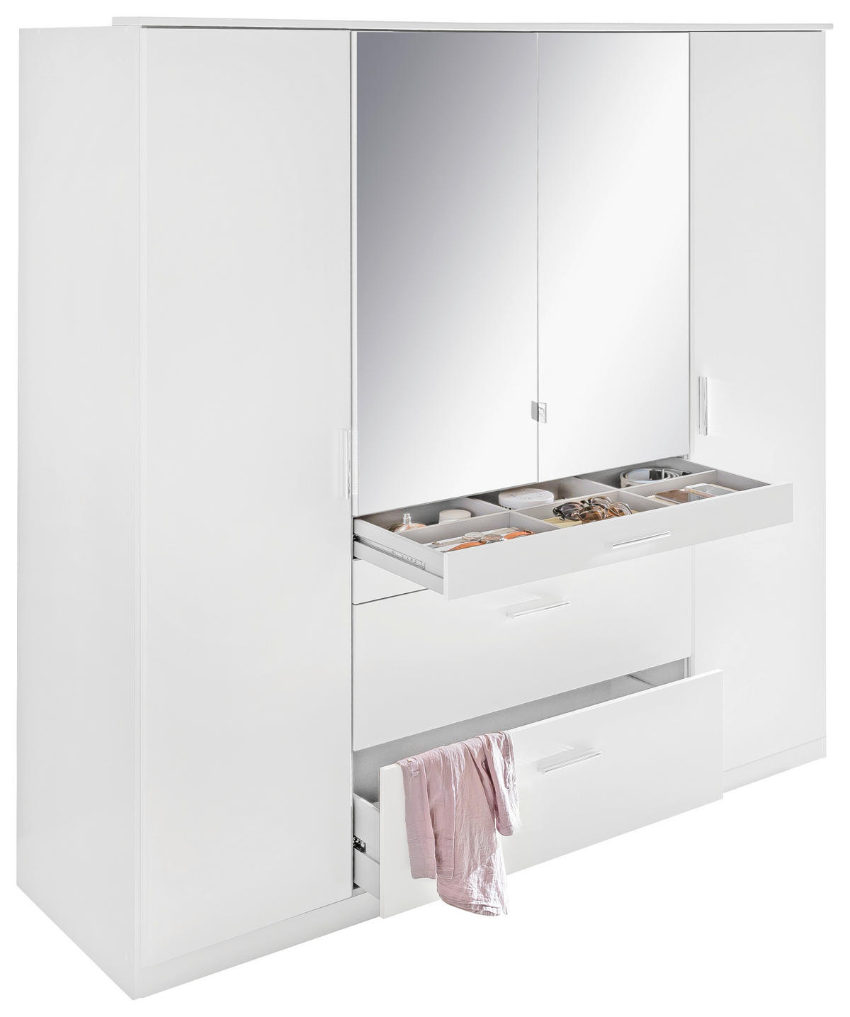 Kleiderschrank Aachen Alpinweiß B/H/T: ca. 180x198x58 cm Aachen - Alpinweiß (180,00/198,00/58,00cm)