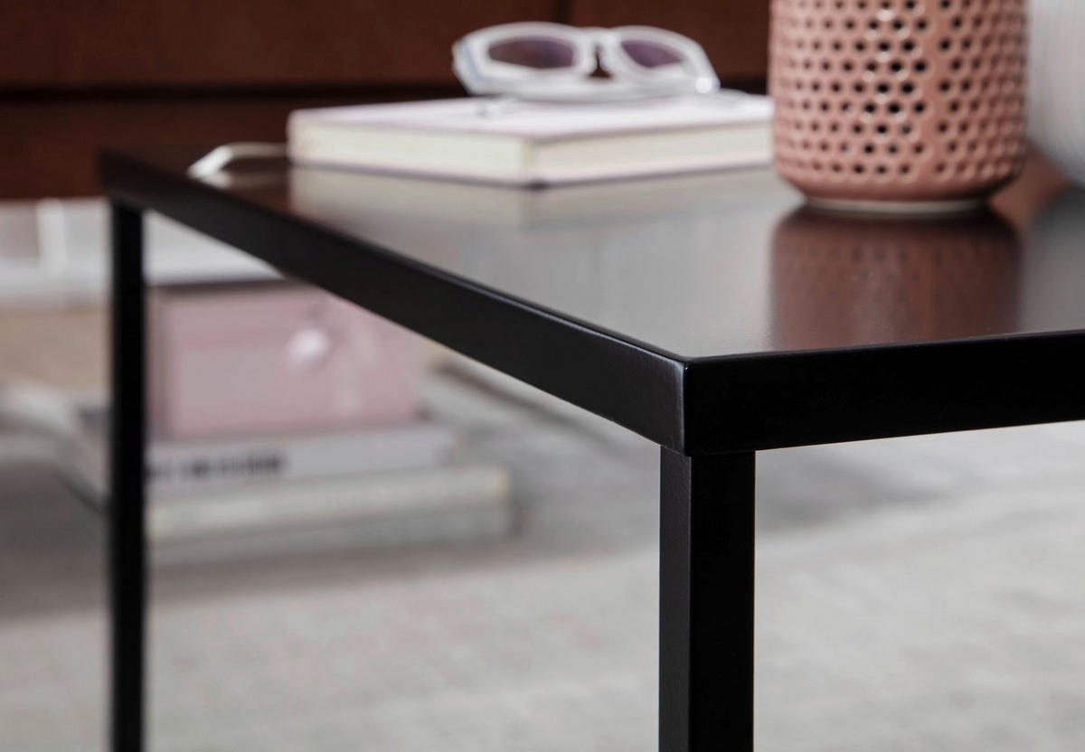 Couchtisch schwarz B/H/T: ca. 60x40x60 cm Couchtisch - schwarz (60,00/40,00/60,00cm) - Wohnling