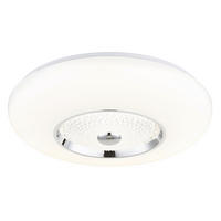 GLOBO Deckenleuchte klar weiß Opal Acryl Metall Kunststoff H/D: ca. 11x48,5 cm 1 Brennstellen GRAHAM - klar/weiß (48,50/11,00cm) - GLOBO