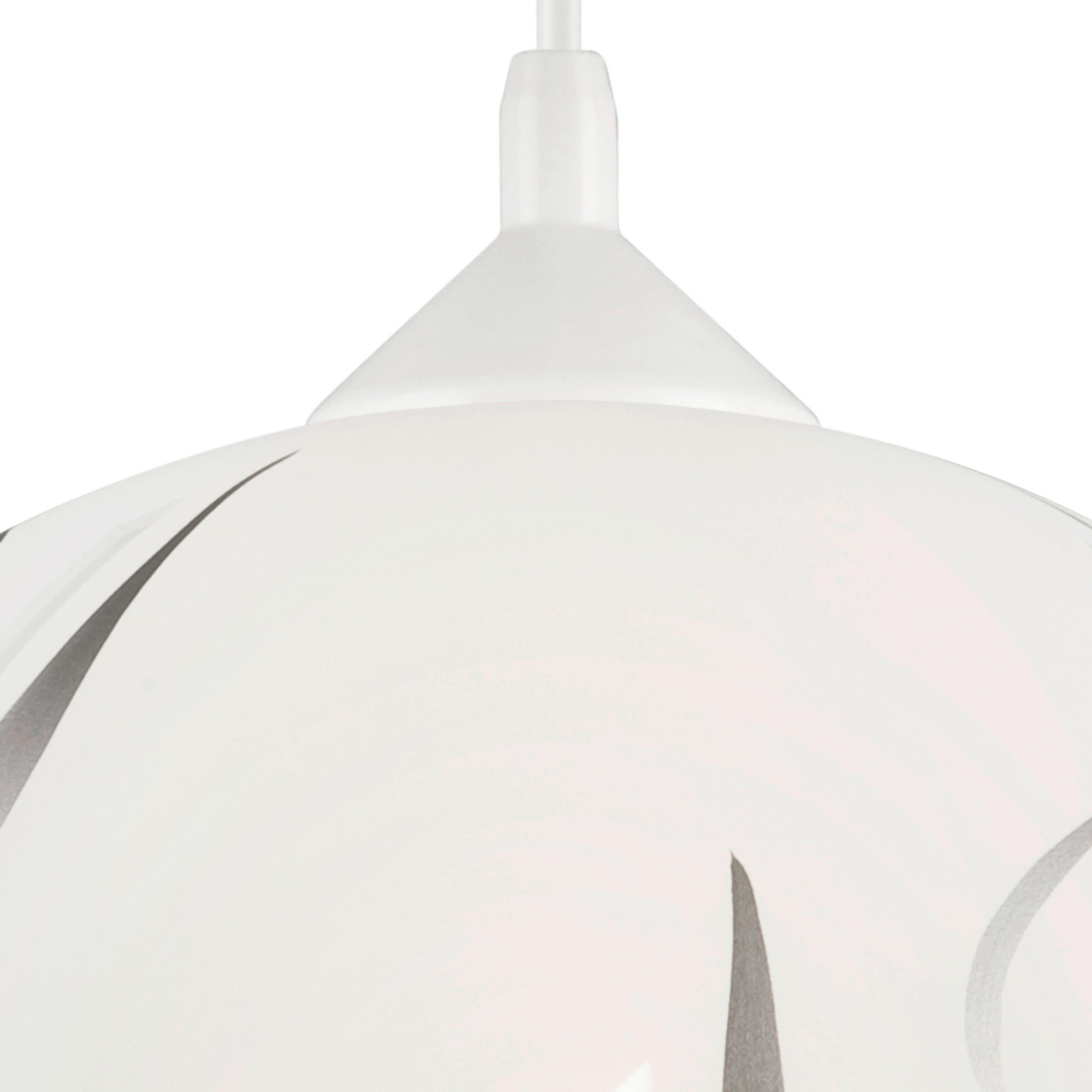 Lamkur Pendelleuchte MARCY 28057 silber Glas H/L: ca. 70x30 cm E27 1 Brennstellen Marcy - silber (30,00cm) - Lamkur