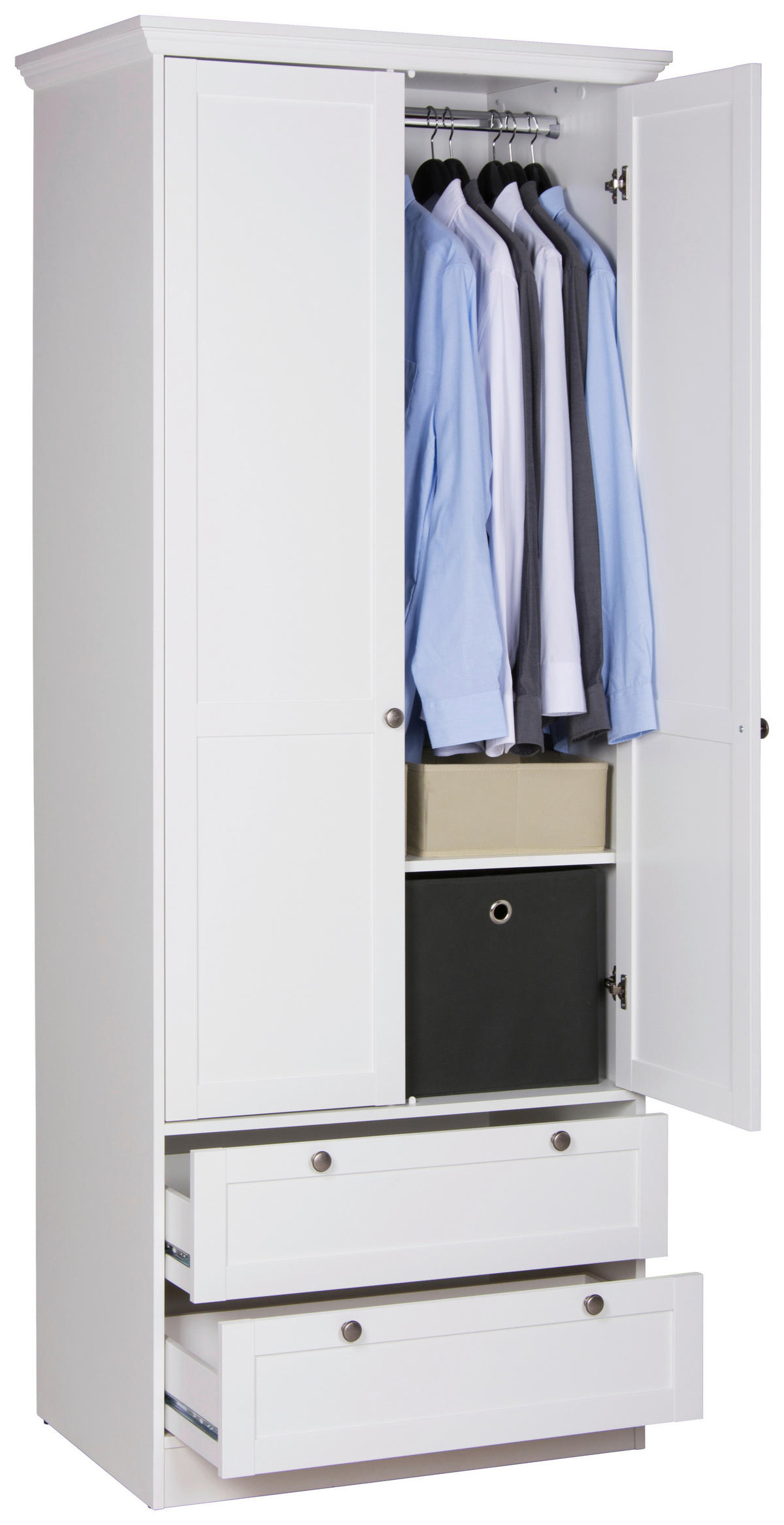 Kleiderschrank Landwood weiß B/H/T: ca. 80x200x51 cm Landwood - weiß (80,00/200,00/51,00cm)