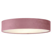 Searchlight Deckenleuchte pink Samt Stahl B/H/L/D: ca. 50x10x50x50 cm E27 3 Brennstellen Drum - pink (50,00/50,00/10,00cm) - Searchlight