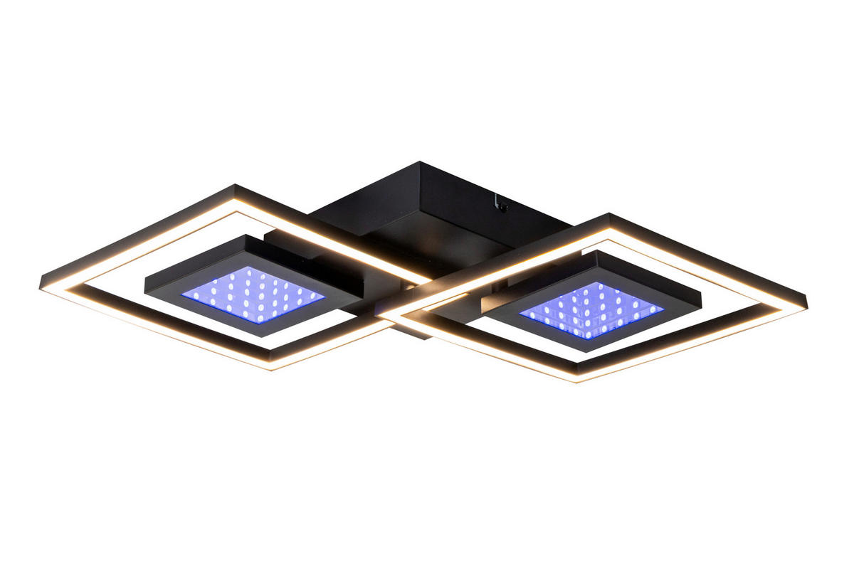 Nolo Deckenleuchte schwarz Metall B/H/L: ca. 35x6x64 cm LED-Deckenleuchte_Kenny - schwarz (64,00/35,00/6,00cm) - Nolo