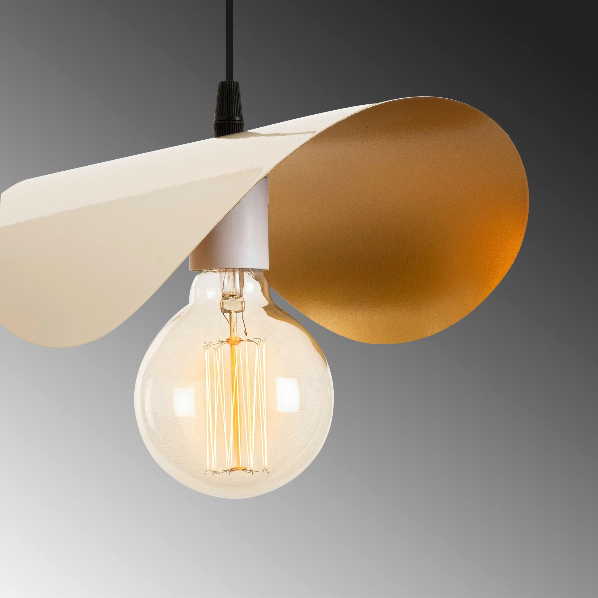 Thumbnail - Opviq Pendelleuchte Sivani weiß gold Metall B/H/T/L: ca. 17x106x17x30 cm E27 1 Brennstellen