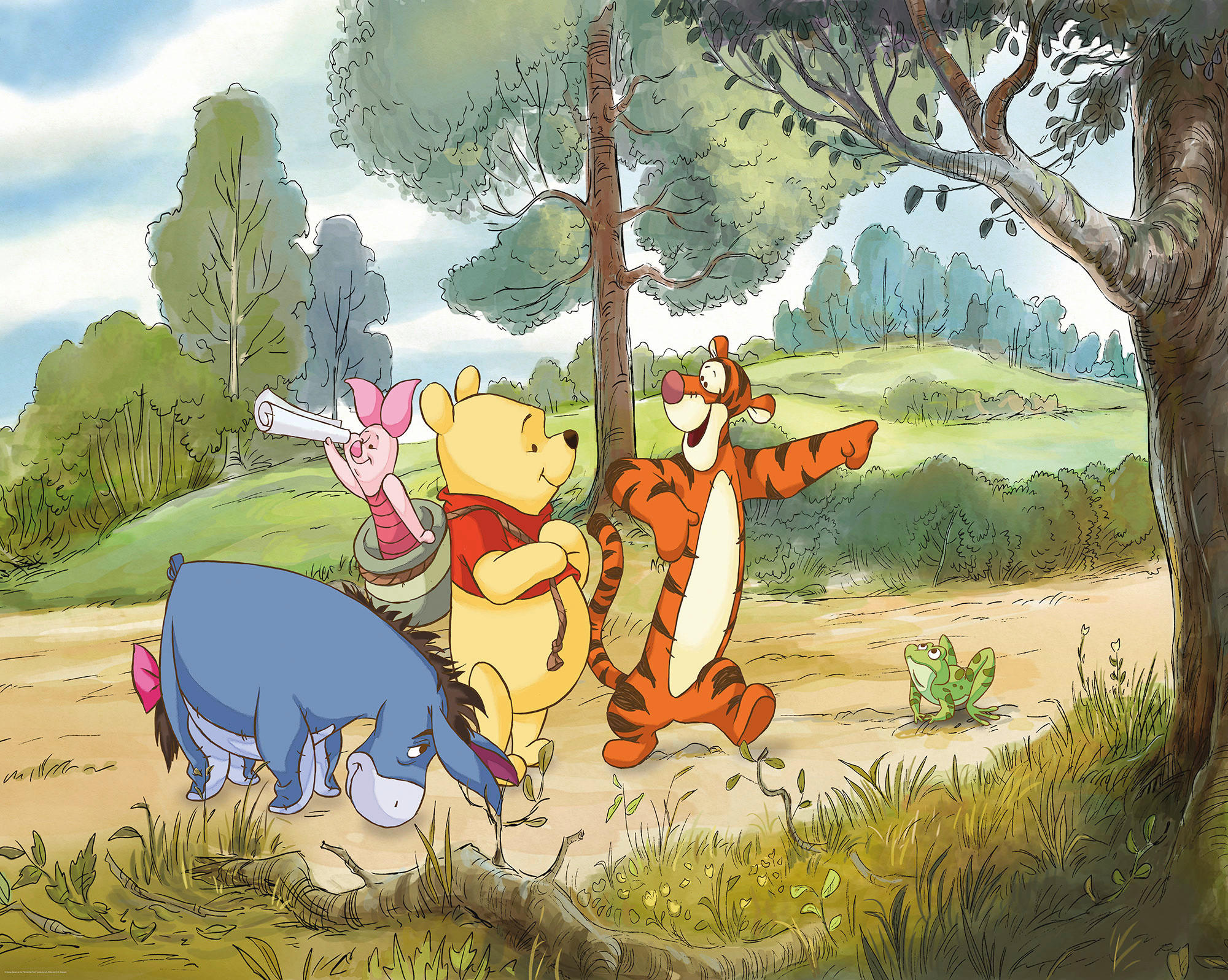 Komar Fototapete Winnie the Pooh Expedition B/L: ca. 250x200 cm günstig online kaufen