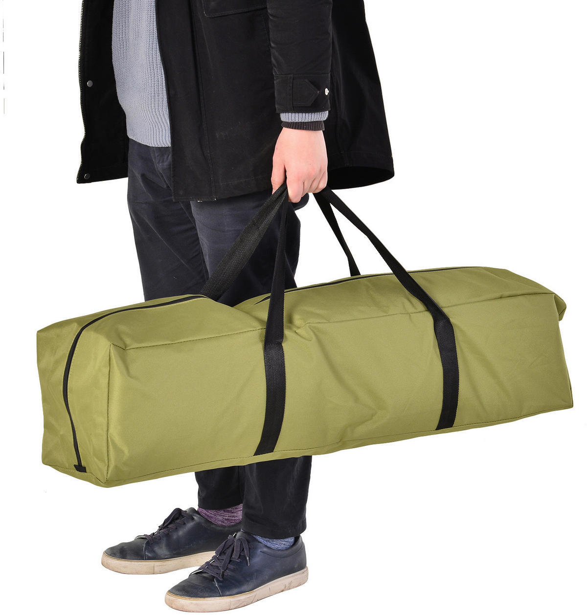 Outsunny Campingbett dunkelgrün Polyester-Mischgewebe B/H/L: ca. 78x118x193 cm Campingbett_4_in_1_Set - dunkelgrün (193,00/78,00/118,00cm) - Outsunny