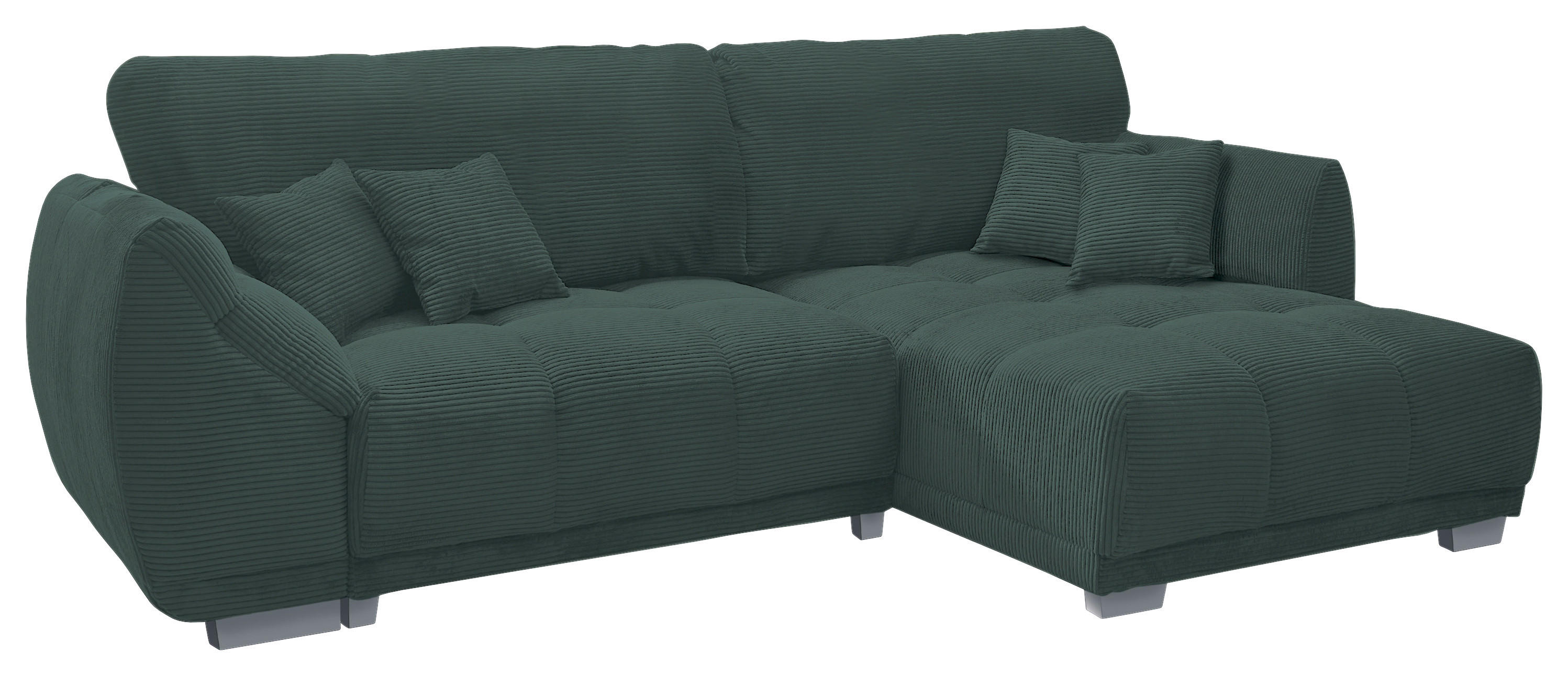 Ecksofa mit Bettfunktion und Bettkasten olive Microfaser B/H/T: ca. 288x78x179 cm Lake_248-8002_2F+BK/li-Ot/re_Eckso. - olive/silber (288,00/78,00/179,00cm)