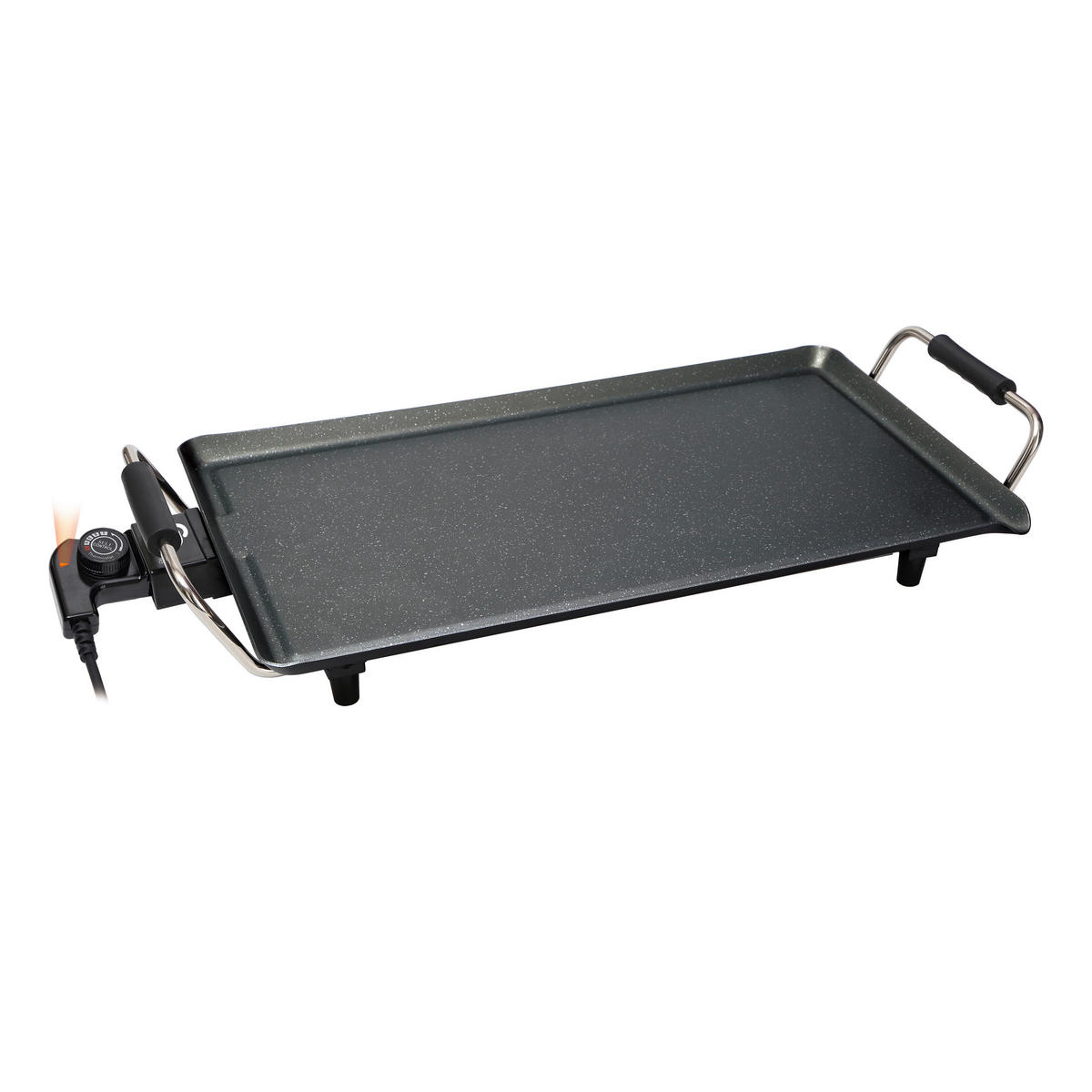 SWISS HOME Grillplatte SH-6629-S schwarz Aluminium B/H/L: ca. 27x11x52,5 cm DARK - weiß/schwarz (52,50/27,00/11,00cm) - SWISS HOME