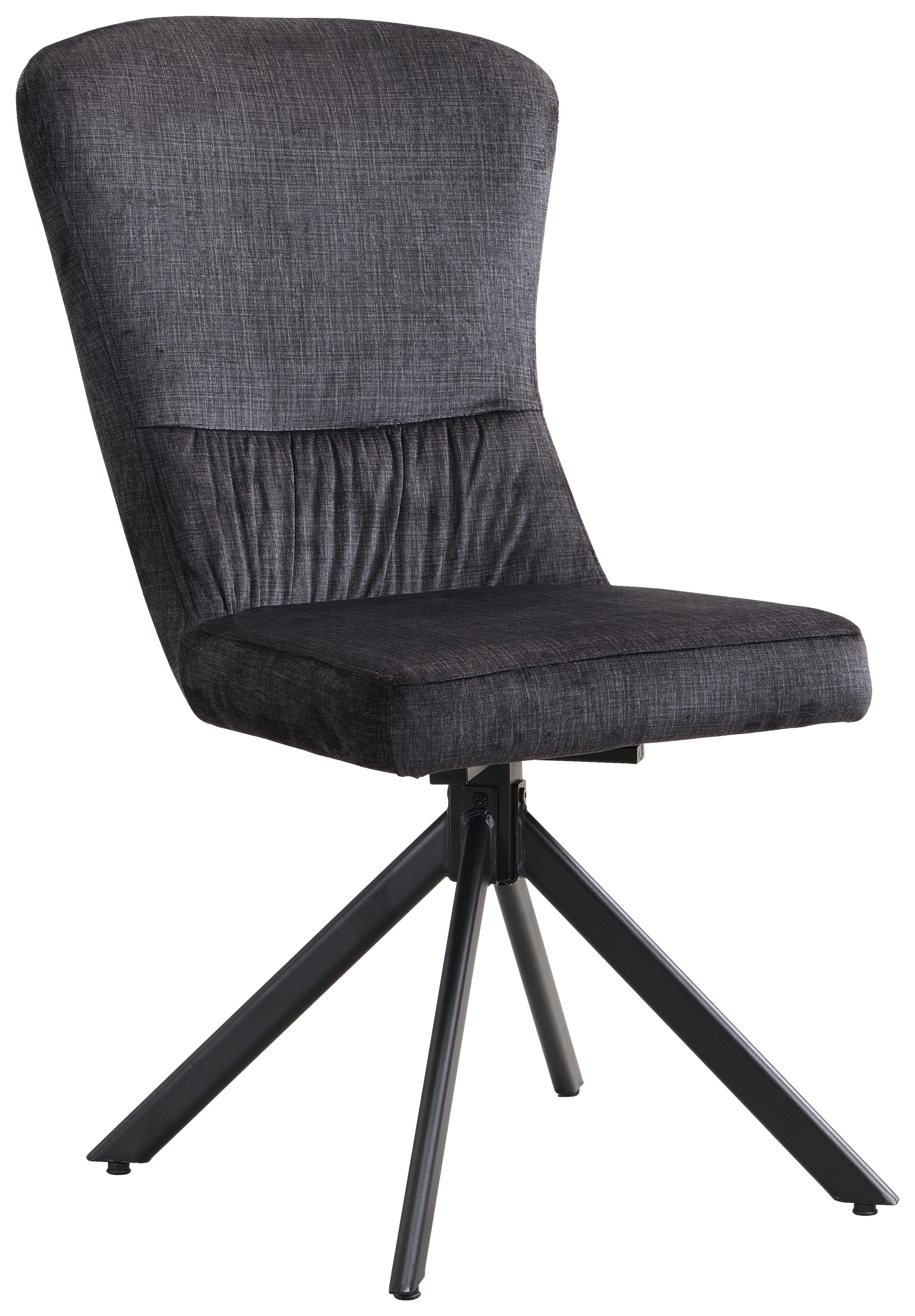 Drehstuhl Kate anthrazit Samt B/H/T: ca. 51x97x67 cm Kate - schwarz/anthrazit (51,00/97,00/67,00cm)