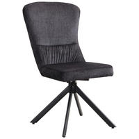 Drehstuhl Kate anthrazit Samt B/H/T: ca. 51x97x67 cm Kate - schwarz/anthrazit (51,00/97,00/67,00cm)