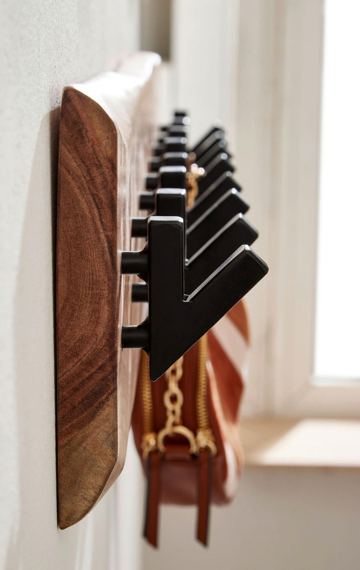 Wandgarderobe B/H/T: ca. 90x19x9 cm Wandgarderobe - (90,00/19,00/9,00cm) - Wohnling