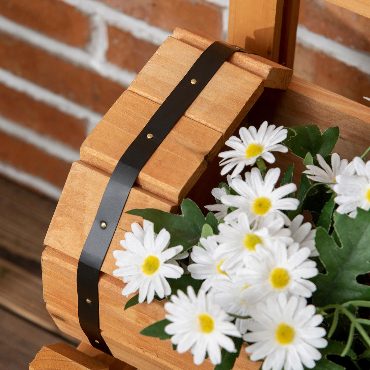 Outsunny Blumenkasten mit Rankgitter Blumenkasten_mit_Rankgitter - gelb (45,00/45,00/80,00cm) - Outsunny